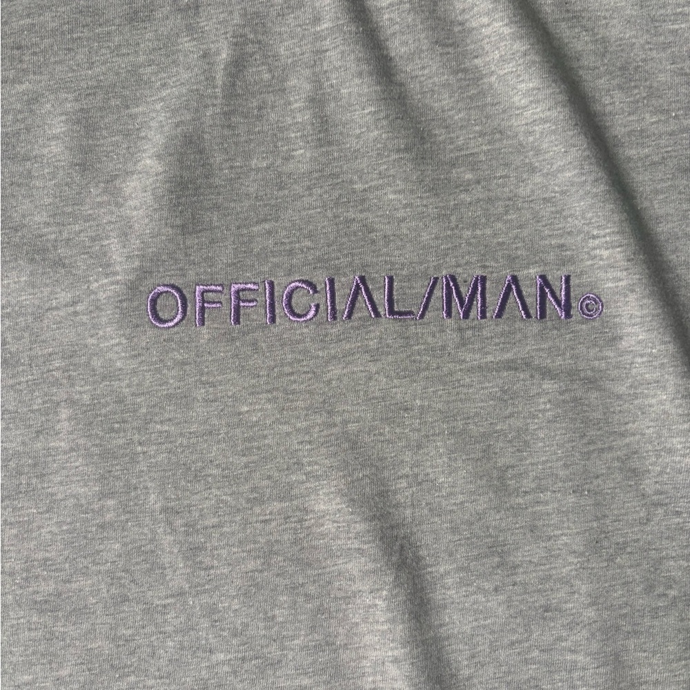 BoohooMAN Gray T-Shirt with Purple Logo